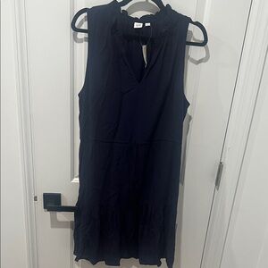 GAP‎ Navy Ruffled Sleeveless Dress Size Large